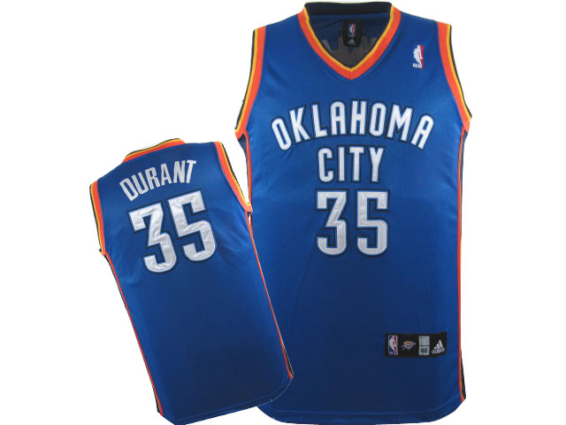 Fashionable and NBA Oklahoma City Thunder Kevin Durant Swingman Road Adidas Jerseys